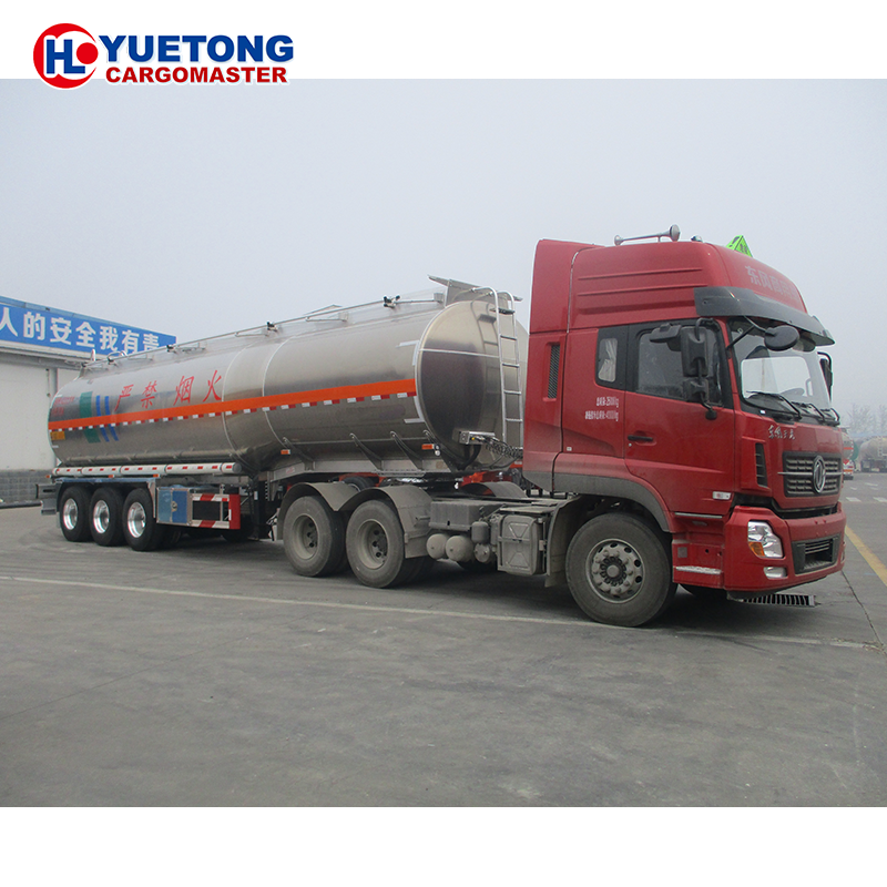 5000 liters fuel 6 wheeler oil tanker liquid nitrogen tanker  Aluminum Alloy Tanker truck semi trailer