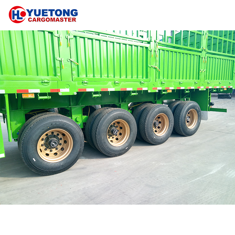 Factory superior quality Cargo Livestock Sugar Cane Stake Fence SemiTrailer For Sale 3 axles cargo transport semi trailer