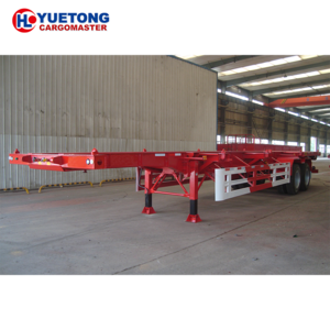 Transport 40 ft Container Twelve Twist Lock Tri Axles Mechanical Suspension Skeleton Container Chassis Semi Trailer