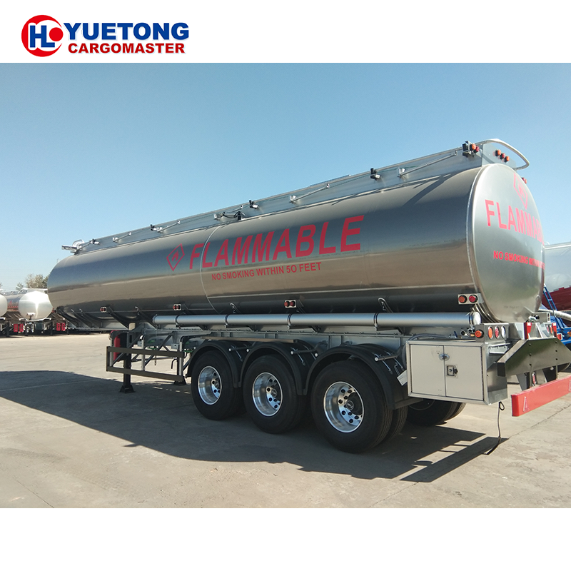 New Model carbon steel lined plastic tanker Aluminium Alloy Bottom Valve Aluminum Alloy Tank semi trailer