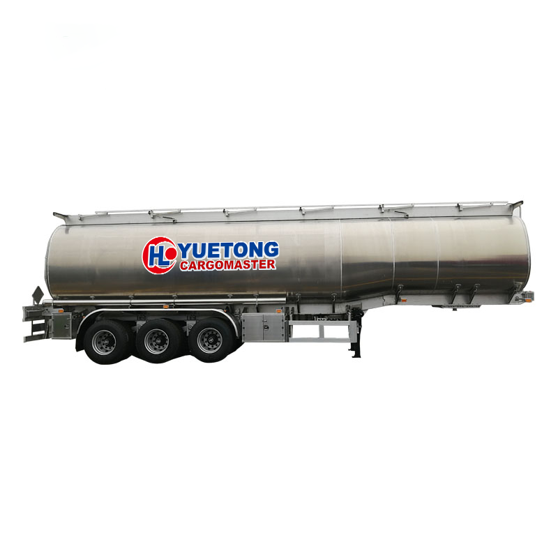 New Model carbon steel lined plastic tanker Aluminium Alloy Bottom Valve Aluminum Alloy Tank semi trailer