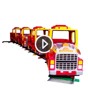 Most Popular Fairground Attractions Theme Park Mini Kid Fiberglass Material Mini Kiddy Amusement Ride Truck Train With Track