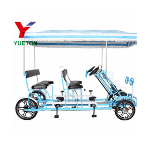 Park Seaside Family 4 Wheel Pedal Bike Adult Pedal Car Sightseeing Tandem Bike