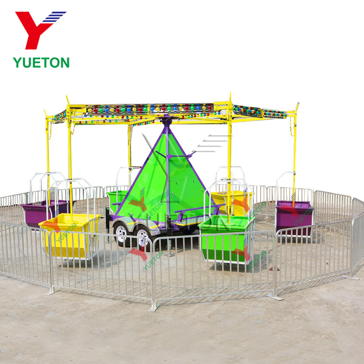 Professional Manufacturer Amusement Park Rides Playground Portable Trailer Mounted Swing Flying Chair Carnival Game For Sale