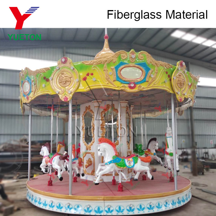 12 Seats Fairground Kids Attractions Amusement Park Merry Go Round Carousel Horse Rides Children Electric Carroussel For Sale