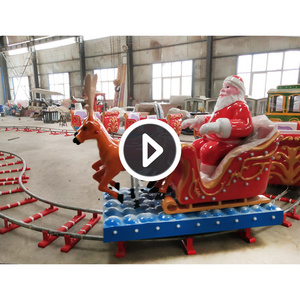 Shopping Mall 18 Seats Outdoor Kiddie Funny Electric Theme Amusement Park Rides Christmas Train With Track