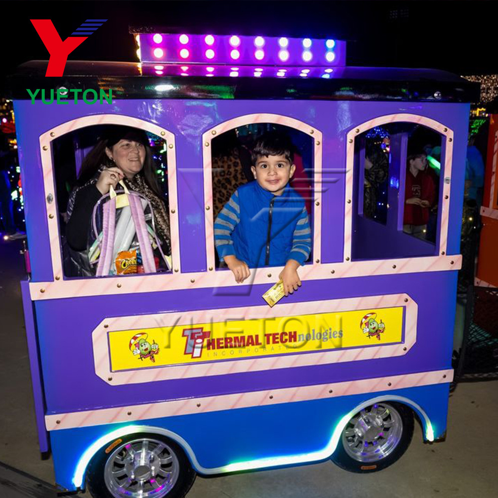 Zhengzhou Yueton Amusement Hot Park Electric Trackless Train Wattman Trackless Train For Sale