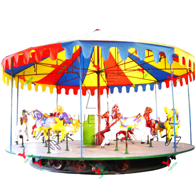 Outdoor Children Mini Kids Theme Toy Carnival Amusement Park Equipment Kiddie Game Small Electric Horse Carousel Rides For Sale