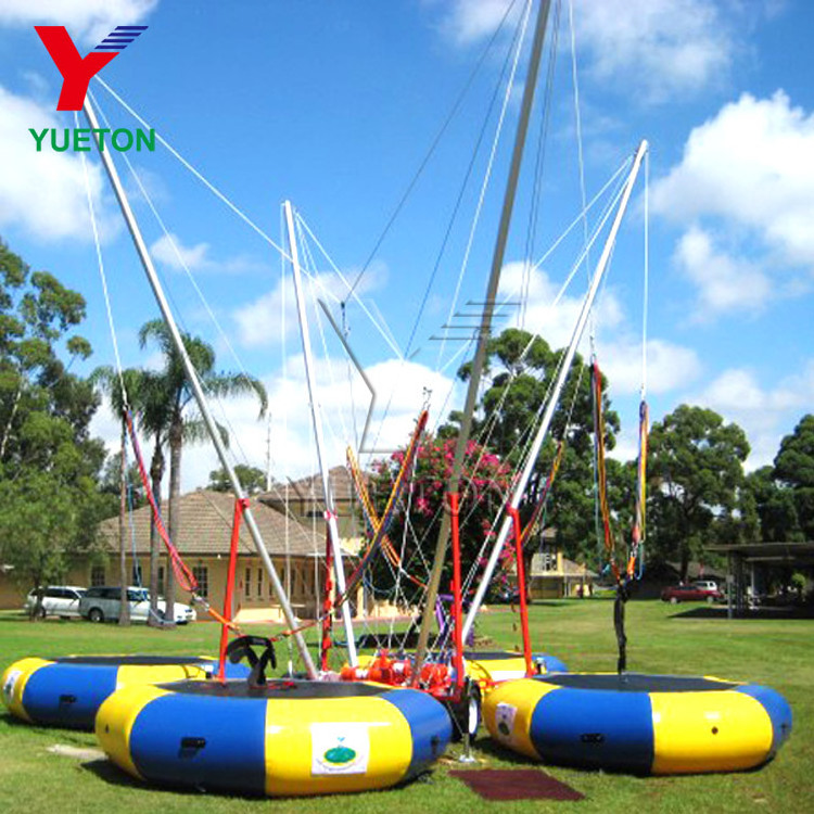 Outdoor Playground Customized Kids Amusement Inflatable Mat Bungee Trampoline For Sale