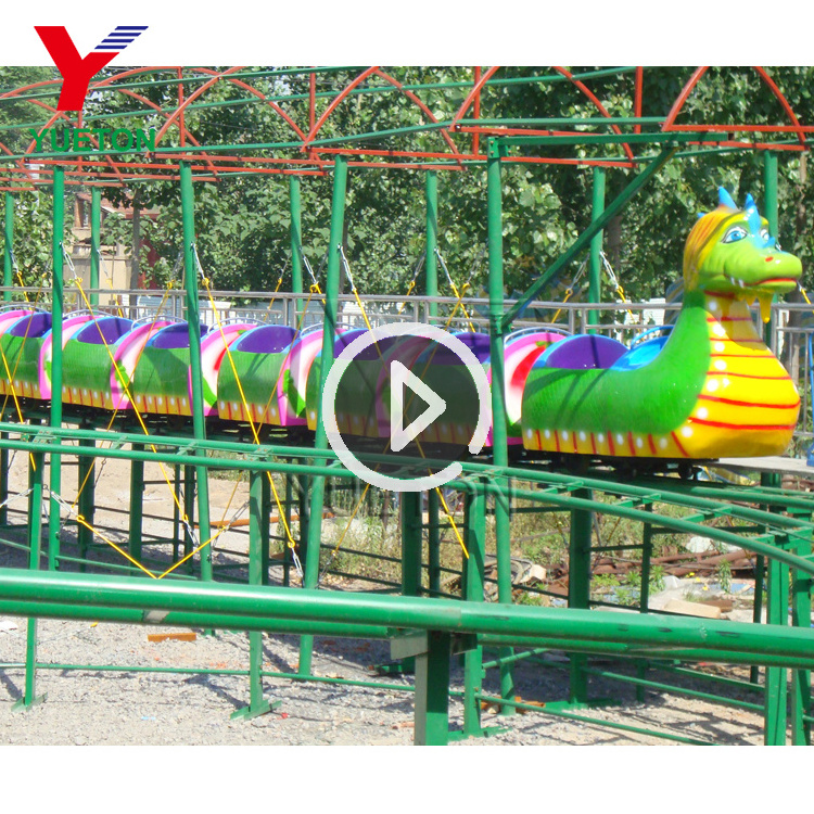 Fairground Amusement Park Playground Equipment Small Backyard Slide Dinosaur Mini Roller Coaster For Sale