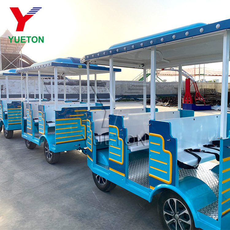 27 Seats Fun Attraction Manege Amusement Park Equipment Rides Electric Diesel Road Sightseeing Tourist Trackless Train For Sale