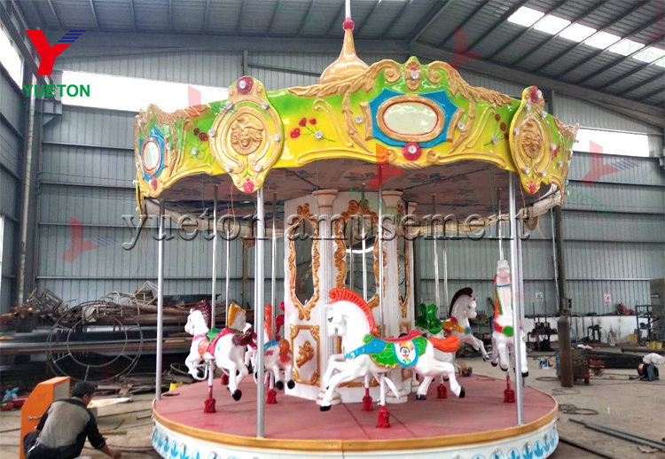 12 Seats Fairground Kids Attractions Amusement Park Merry Go Round Carousel Horse Rides Children Electric Carroussel For Sale