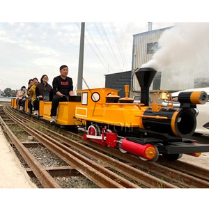 High Quality Theme Park Attraction Outdoor Steam Locomotive Mini Train Ride Amusement Park Miniature Trains For Kids And Adult