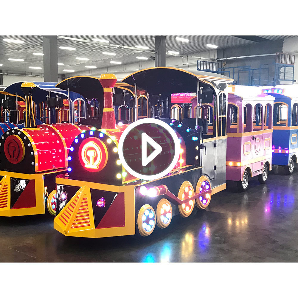 Popular Amusement Park Rides Battery Electric Mini Vintage Classic Wattman Trackless Train For Sale