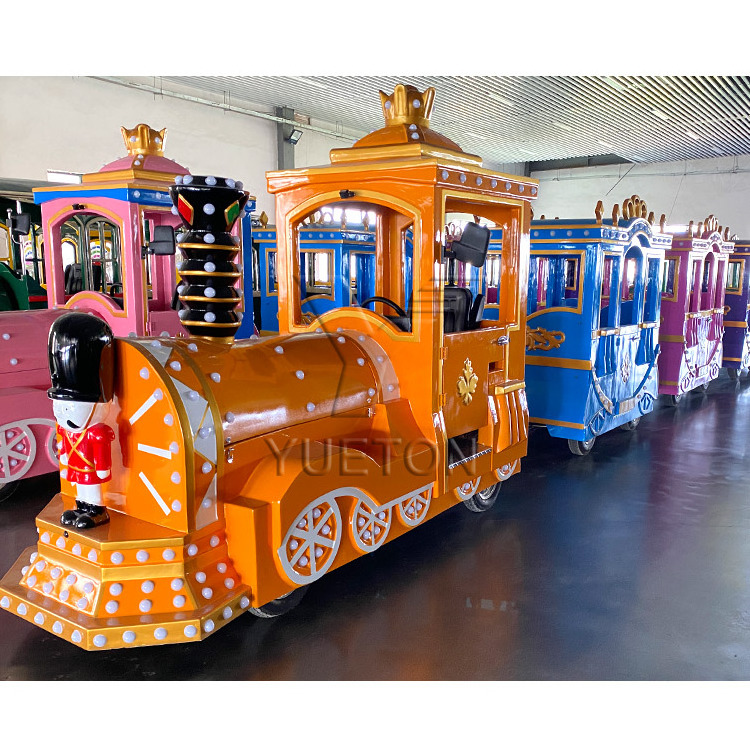 Hot Sale Fun Park Equipment Trains Manufacturer Cheap Electric Trackless Road Tourist Sightseeing Trackless Train For Sale