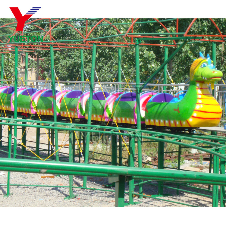 Fairground Amusement Park Playground Equipment Small Backyard Slide Dinosaur Mini Roller Coaster For Sale