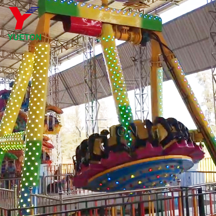 12 Seats Cheap Price Carnival Rides Attractions Kids Amusement Equipment Hammer Small Swing Pendulum Frisbee Ride For Sale