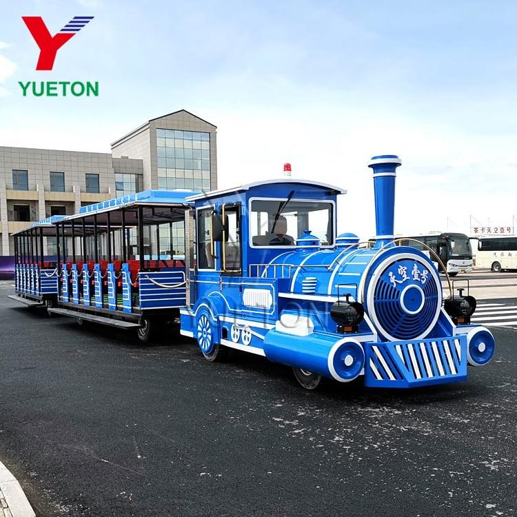 Wholesale Price 27 42 72 Passengers Outdoor Diesel Electric Amusement Park Rides Tourist Dotto Road Trackless Train For Sale