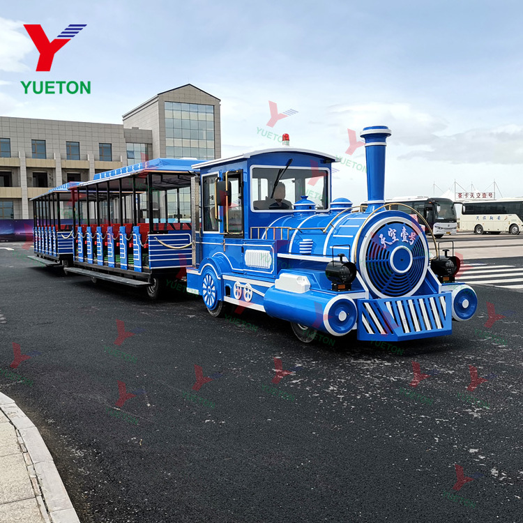 27 Seats Fun Attraction Manege Amusement Park Equipment Rides Electric Diesel Road Sightseeing Tourist Trackless Train For Sale