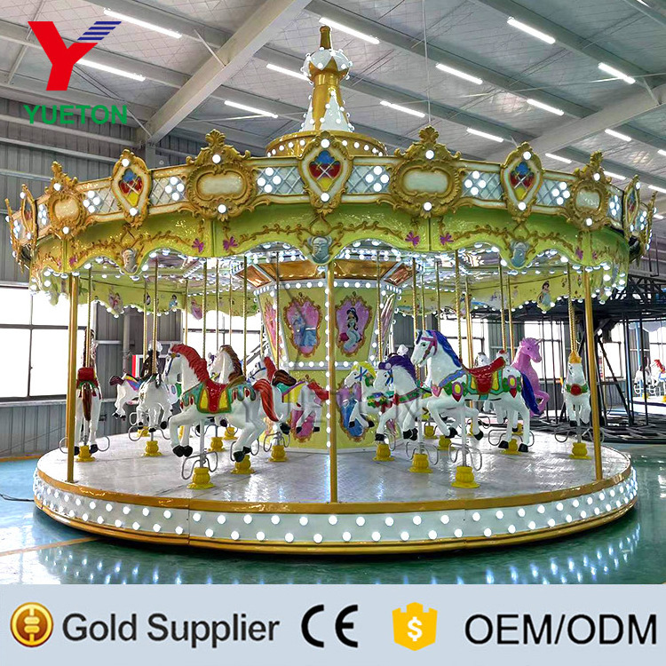 China Manufacturer Fairground Attraction Kids Carousel Ride Fun Park Equipment For Sale Merry go round