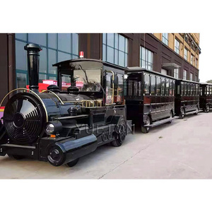 Wholesale Price 27 42 72 Passengers Outdoor Diesel Electric Amusement Park Rides Tourist Dotto Road Trackless Train For Sale