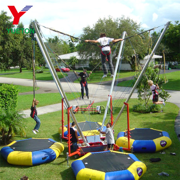 Outdoor Playground Customized Kids Amusement Inflatable Mat Bungee Trampoline For Sale