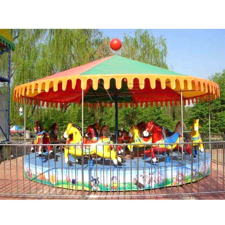 Outdoor Children Mini Kids Theme Toy Carnival Amusement Park Equipment Kiddie Game Small Electric Horse Carousel Rides For Sale