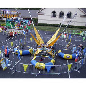 Outdoor Playground Customized Kids Amusement Inflatable Mat Bungee Trampoline For Sale