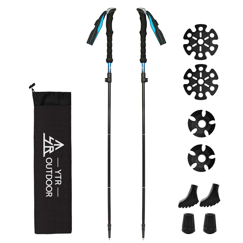 Lightweight Folding Walking Sticks for Men and Women with Extra-Long Foam Handle and Metal Flip Lock