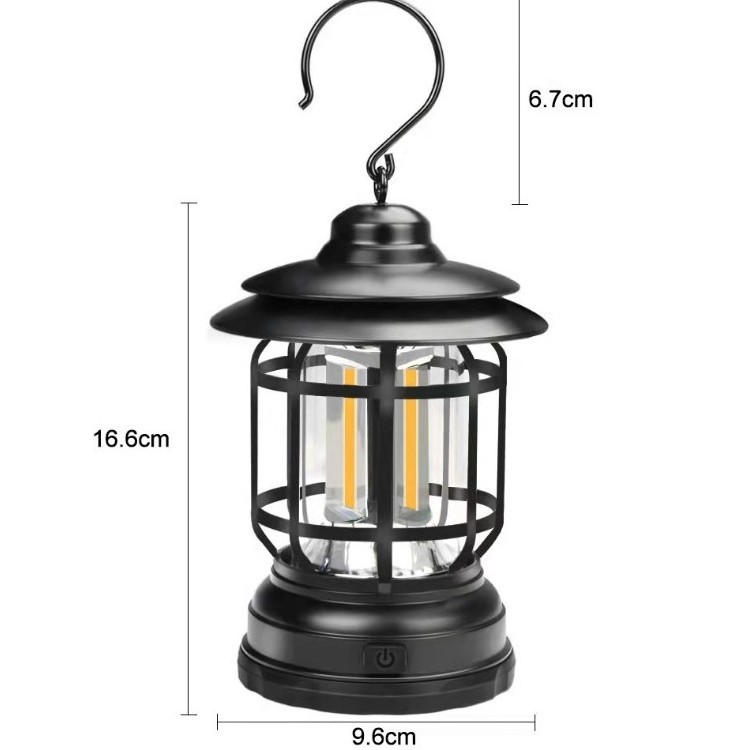 NPOT Outdoor Camping Lantern Atmosphere Lighting Camping lamp Retro Camping Lantern USB Charging Tent Campsite lamp