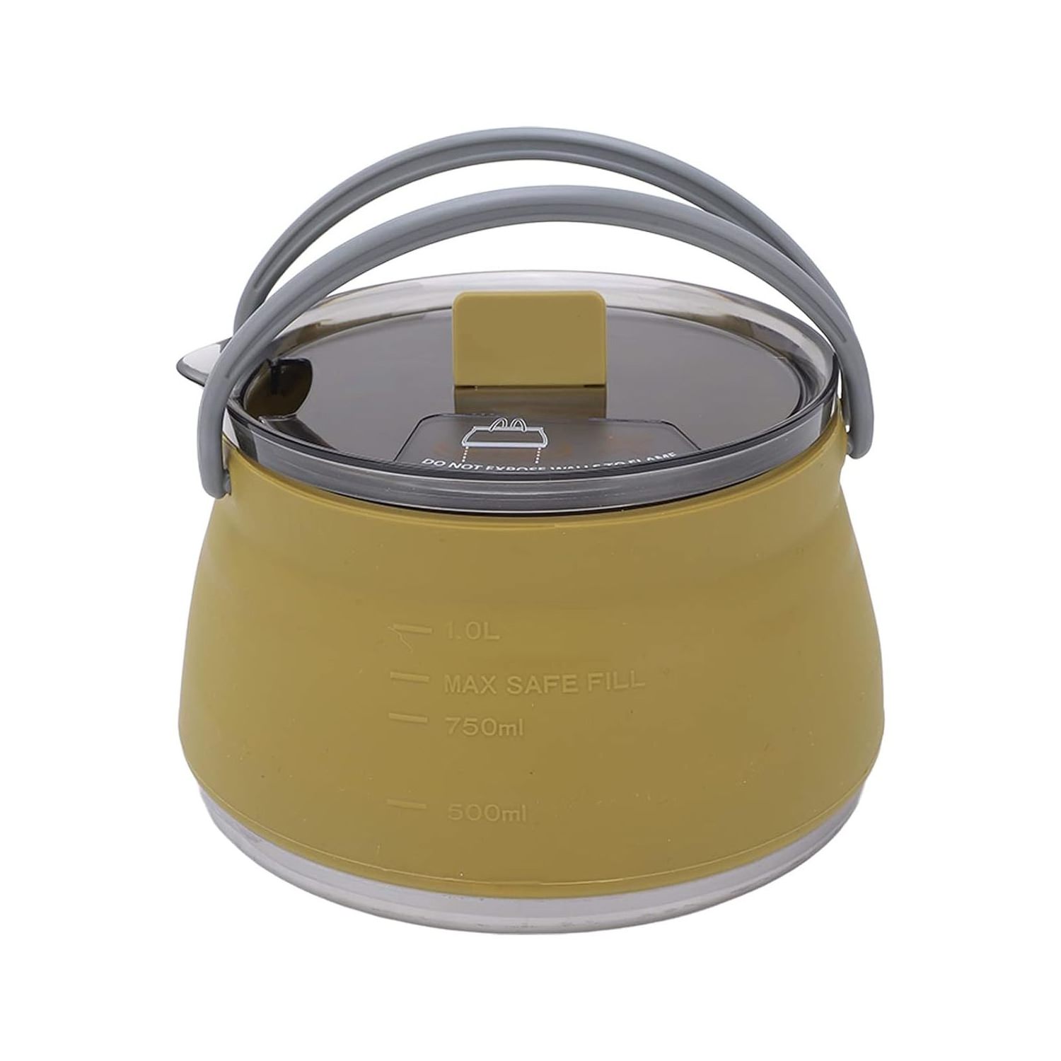 NPOT Silicone Travel Folding Cooking Pot Silicon Collapsible Camping Portable Kettle For Outdoor