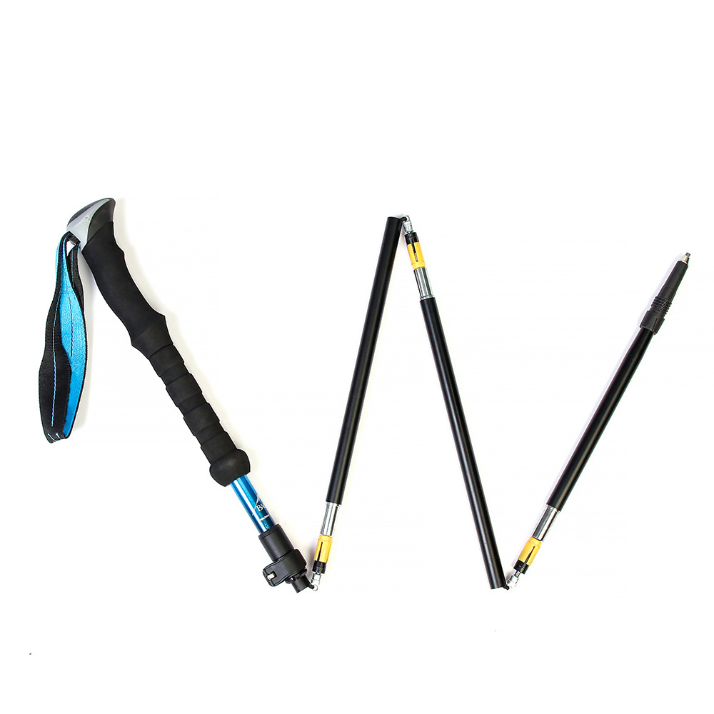 Lightweight Folding Walking Sticks for Men and Women with Extra-Long Foam Handle and Metal Flip Lock