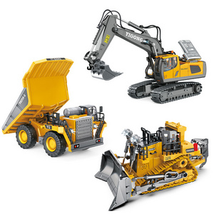 Hot Sale 2.4G HZ 1/24scale Alloy RC Bulldozer Engineering Vehicle Bulldozer Model Toy RC Excavator Car For Kids