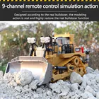 Hot Sale 2.4G HZ 1/24scale Alloy RC Bulldozer Engineering Vehicle Bulldozer Model Toy RC Excavator Car For Kids