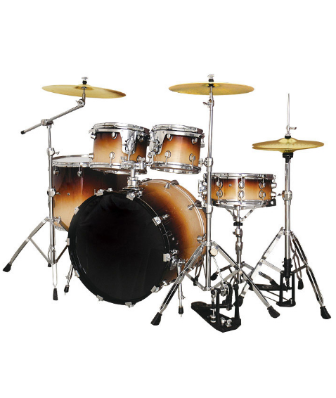 Deluxe 5PCS Drum Set Percussion Lacquer Shell Gradient Color Acoustic Jazz Drum Kit