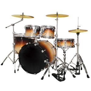 Deluxe 5PCS Drum Set Percussion Lacquer Shell Gradient Color Acoustic Jazz Drum Kit