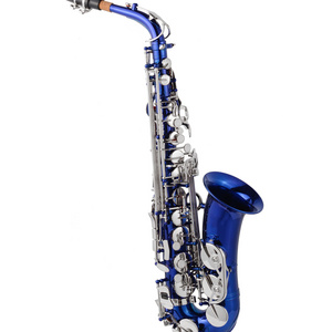 Blue Color Alto Saxophone Woodwind Instrument/Wholesale China alto saxophone