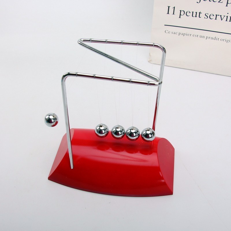 Sliver Metal  Cradle Balance Swing Magnetic Ball  Pendulum Balance Ball  Z Shape  Cradle for Desk Ornament