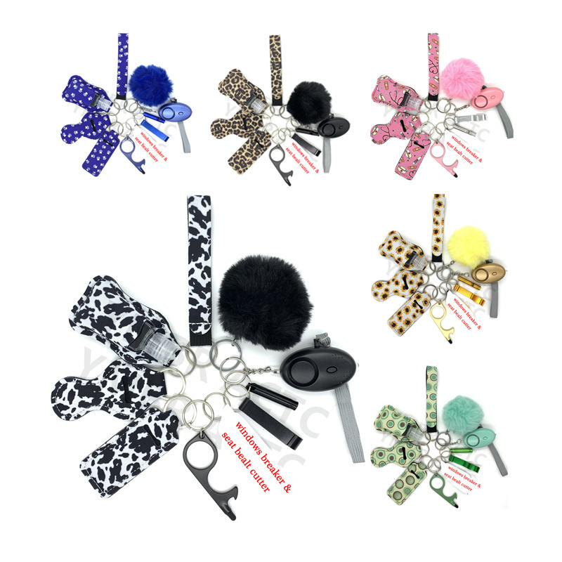 New products  Self Defense Mini Products Self Defense Keychain Set Personal Protection Alarm Keychains Self defense Gadgets