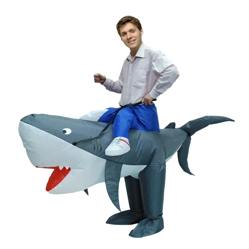 Shark inflatable suit adult riding animal walking pants bar party funny costumes performance costumes