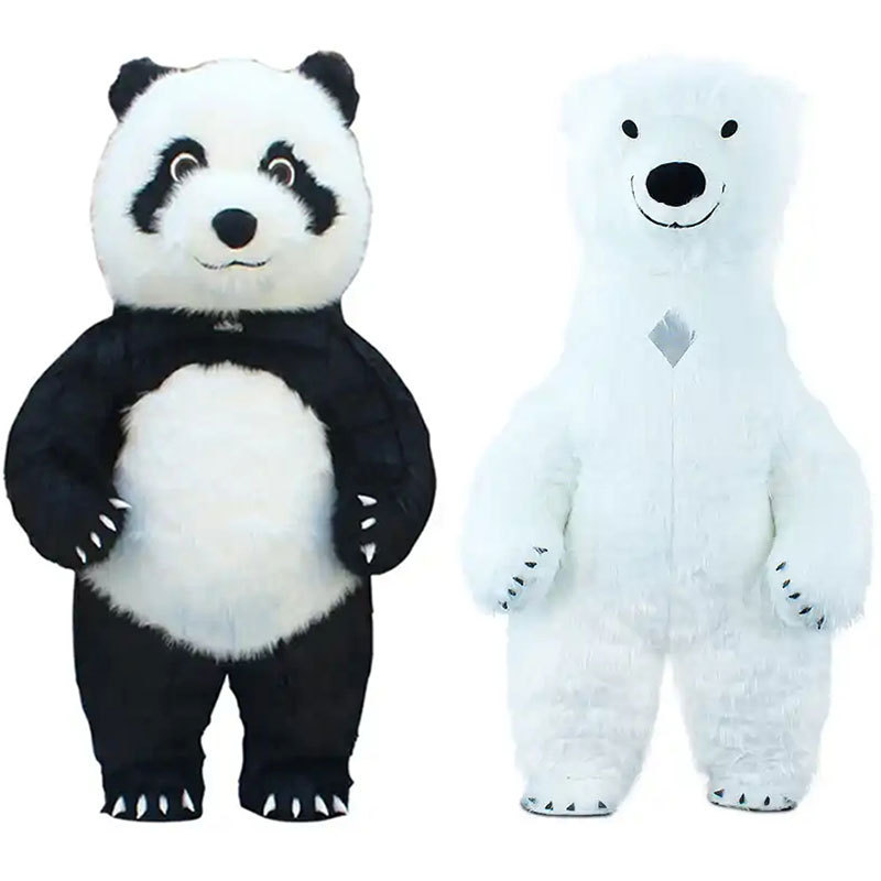 Inflatable Bear Panda  Elephant Mascot Costume Suit Cosplay Party Game Furry Outfits Halloween Easter for Adult Costume