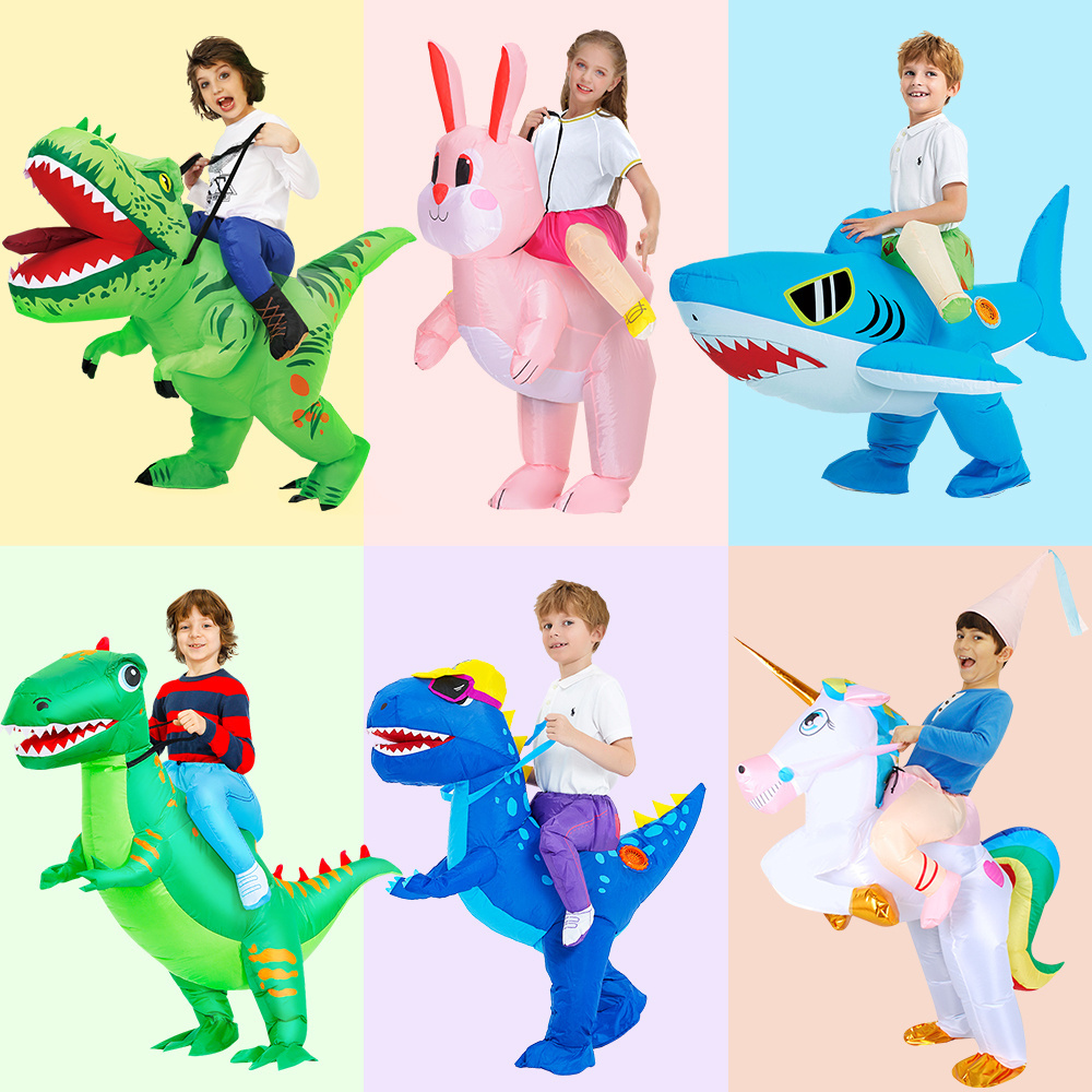 Inflatable Riding Costume funny inflatable shark costume cartoon dragon characters airplane costume