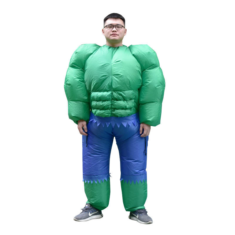 Unisex Adult Halloween Cosplay Costumes Fat Air Suits Inflatable Green Hulk gorilla Costumes