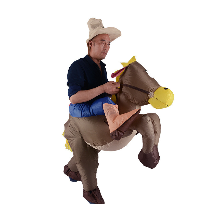 Adult Inflatable Ride horse costume inflatable horse mascot costume fancy walking show costumes