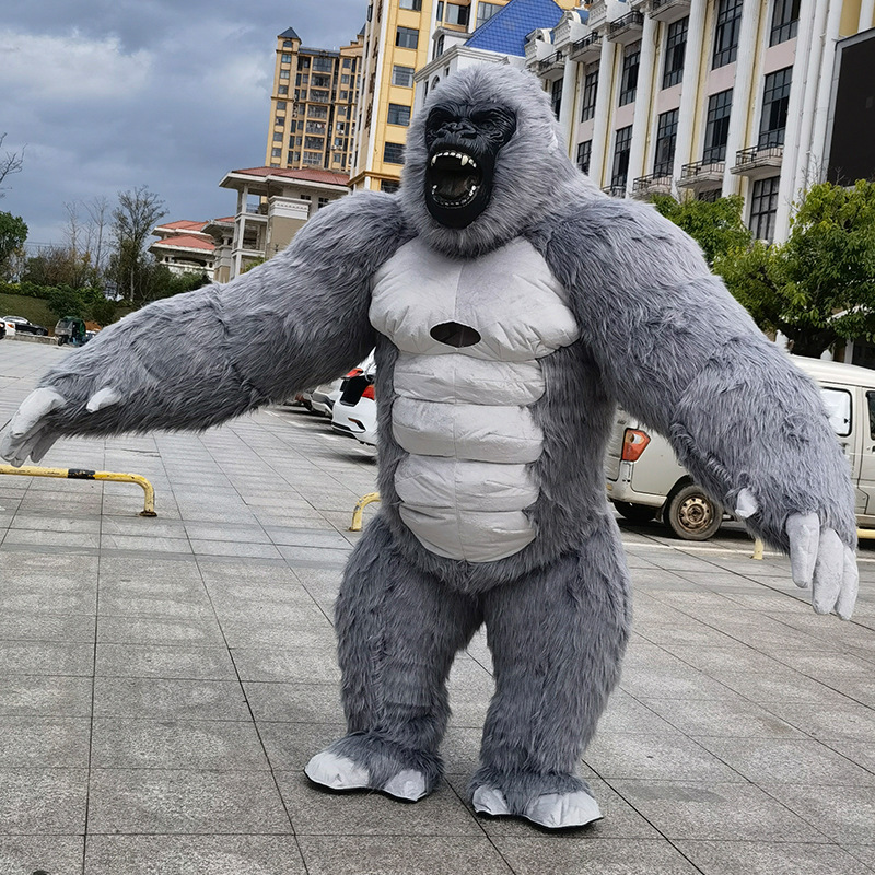 High quality CE certification giant Inflatable walking movie gorilla mascot costumes for Halloween Party