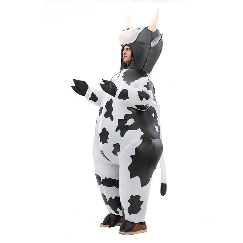 Unisex Fancy Dress Halloween Party Suit inflatable costume Inflatable Cow Costume for adults