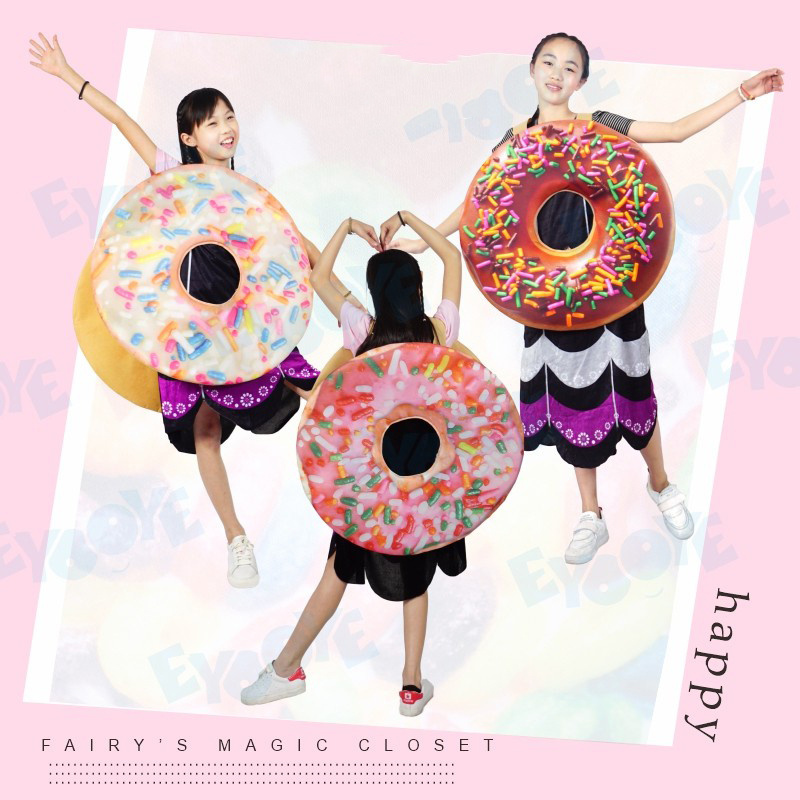 Fancy halloween cosplay dress donut and icedream mascot costume