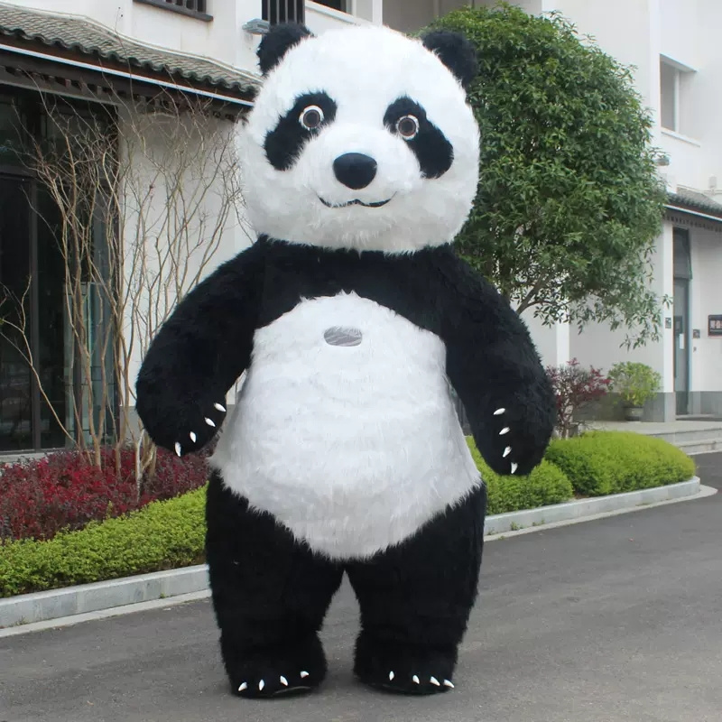 Inflatable Bear Panda  Elephant Mascot Costume Suit Cosplay Party Game Furry Outfits Halloween Easter for Adult Costume