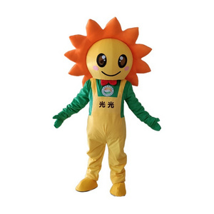 Custom plant mascot costume fancy smile face sun flower mascot costumes(not include words)