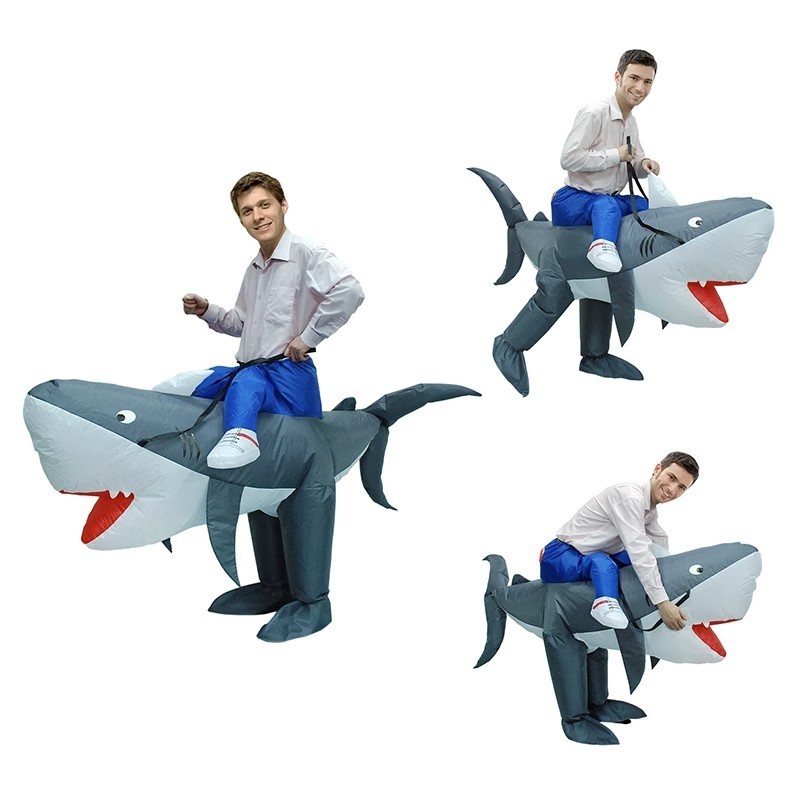 Shark inflatable suit adult riding animal walking pants bar party funny costumes performance costumes